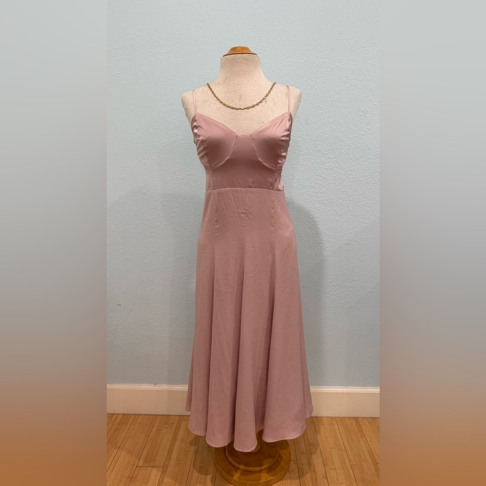 Express Pink Satin-Look Dress